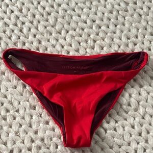 Left On Friday Red Bikini Bottom